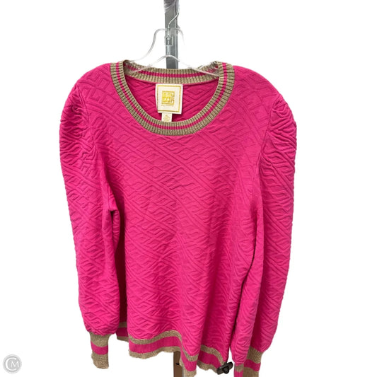 Top Long Sleeve By Cma In Pink, Size: Xl