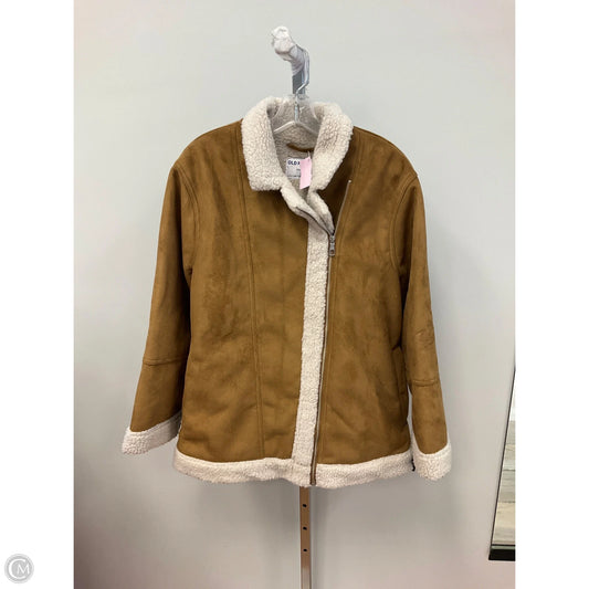 Jacket Faux Fur & Sherpa By Old Navy In Brown, Size: Xxl