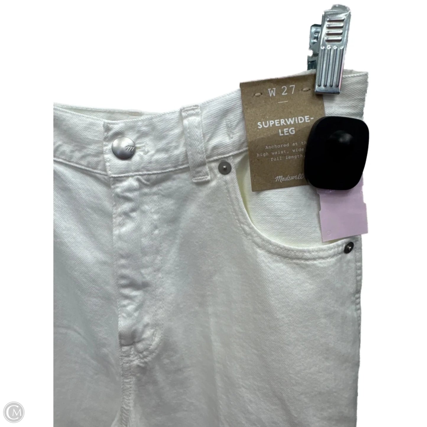 Jeans Wide Leg By Madewell In Cream, Size: 4