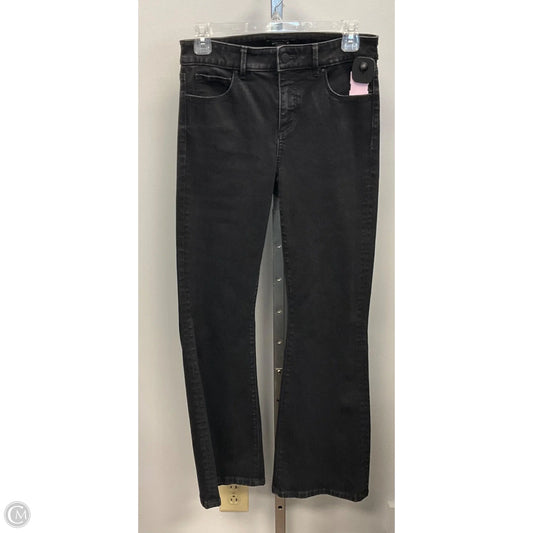 Jeans Flared By Ann Taylor In Black Denim, Size: 0