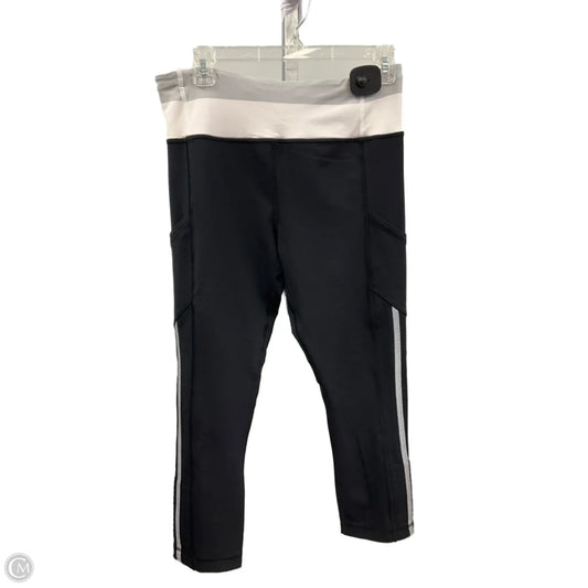 Athletic Leggings Capris By Lululemon In Black & Grey, Size: 10