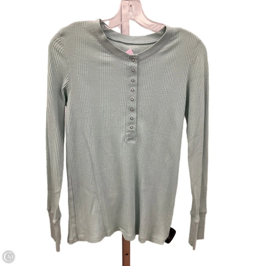 Top Long Sleeve By Aerie In Teal, Size: M