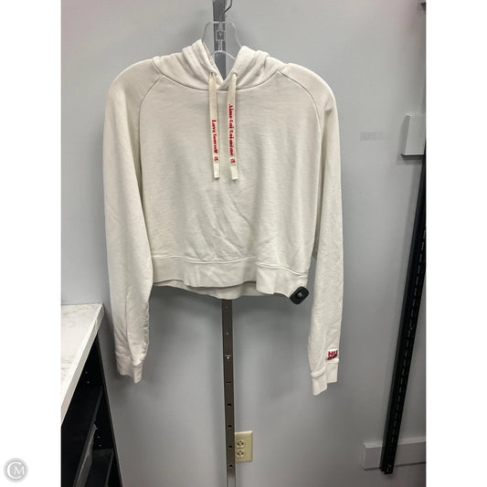 Sweatshirt Hoodie By Clothes Mentor In Cream & Red, Size: S