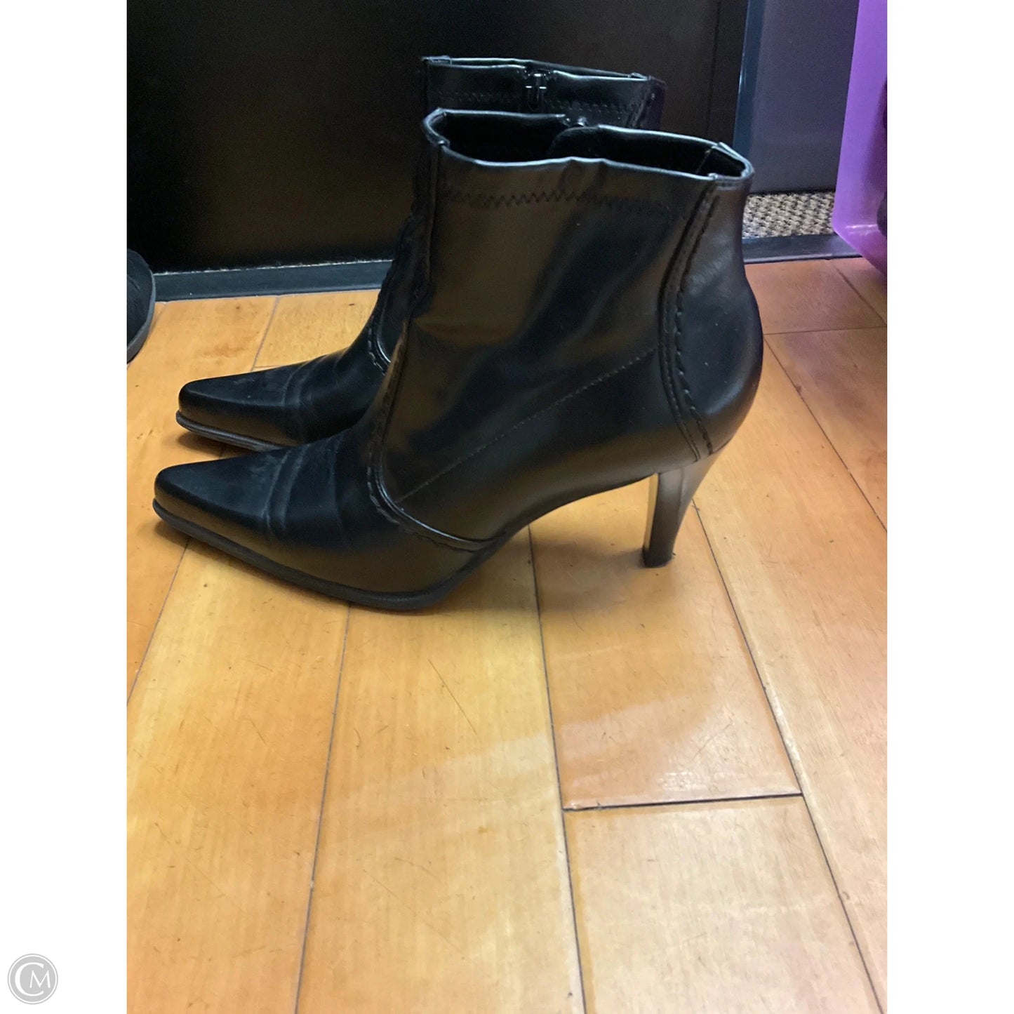 Boots Ankle Heels By Franco Sarto In Black, Size: 6.5