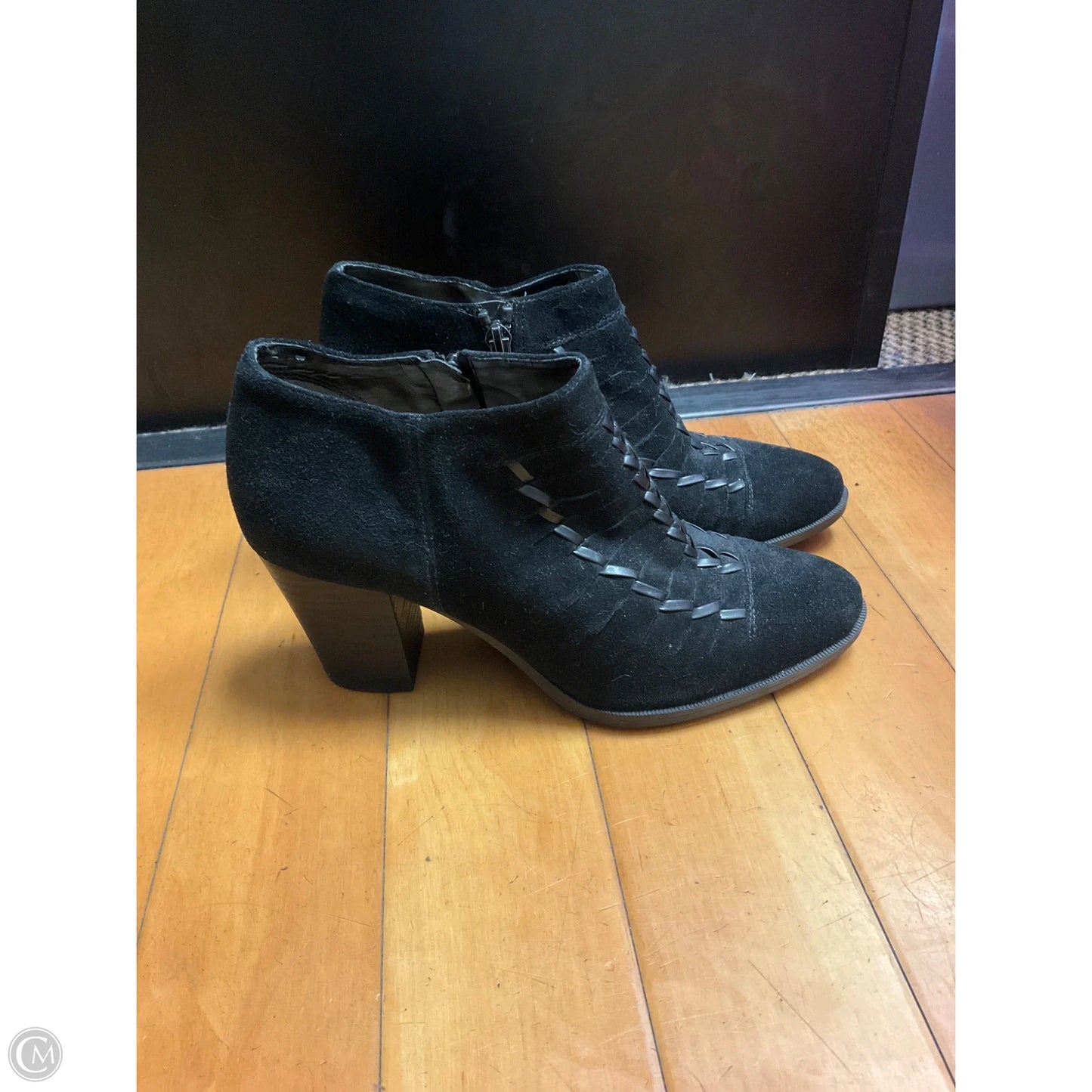 Boots Ankle Heels By Franco Sarto In Black, Size: 7