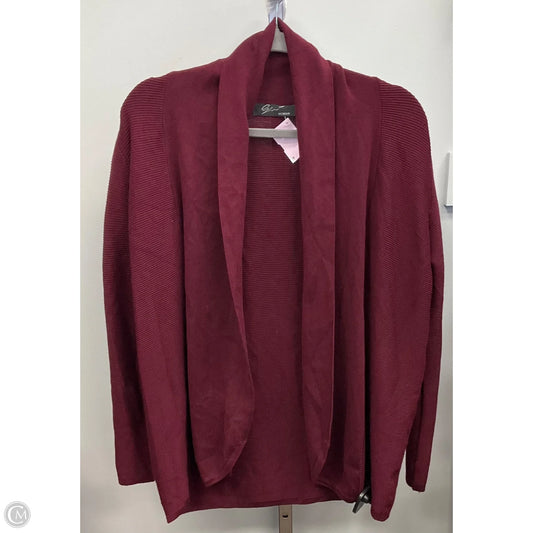 Cardigan By Clothes Mentor In Maroon, Size: 1x