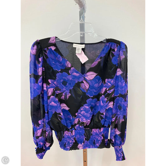 Top Long Sleeve By Cupcakes And Cashmere In Floral Print, Size: Xs