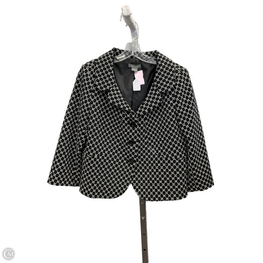 Blazer By Ann Taylor In Black & White, Size: 14