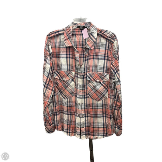 Top Long Sleeve By Sanctuary In Plaid Pattern, Size: Xs