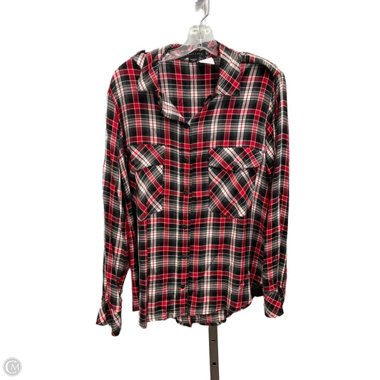 Top Long Sleeve By Sanctuary In Plaid Pattern, Size: Xs