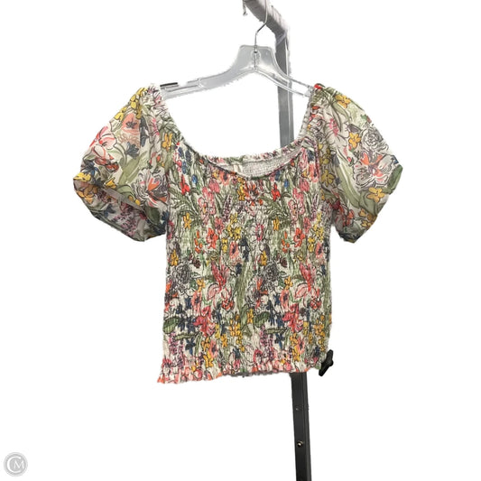 Top 2pc 3/4 Sleeve By Anthropologie In Floral Print, Size: Xs