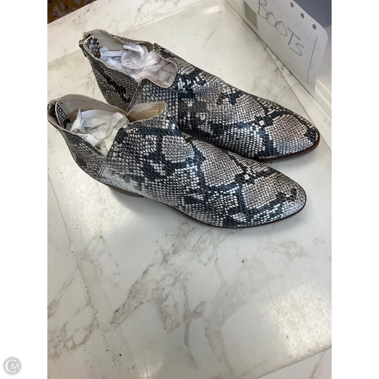 Boots Ankle Flats By Dolce Vita In Snakeskin Print, Size: 8.5