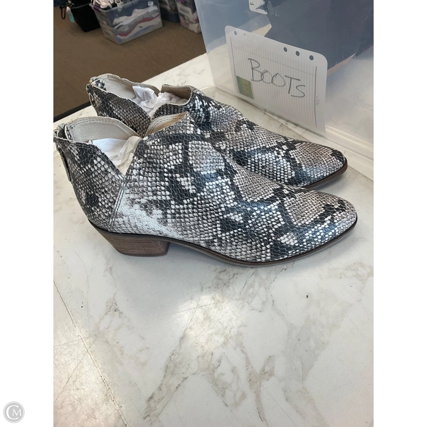 Boots Ankle Flats By Dolce Vita In Snakeskin Print, Size: 8.5