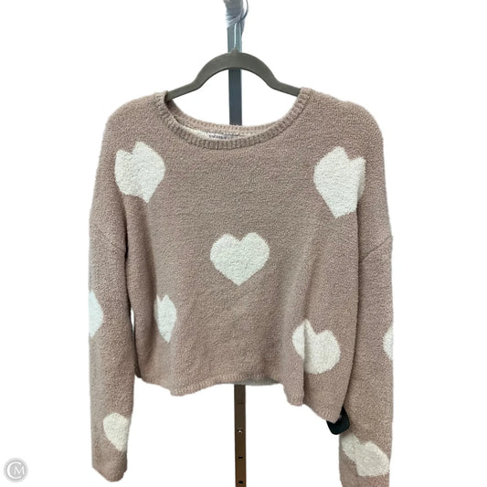Sweater By Clothes Mentor In Cream & White, Size: L