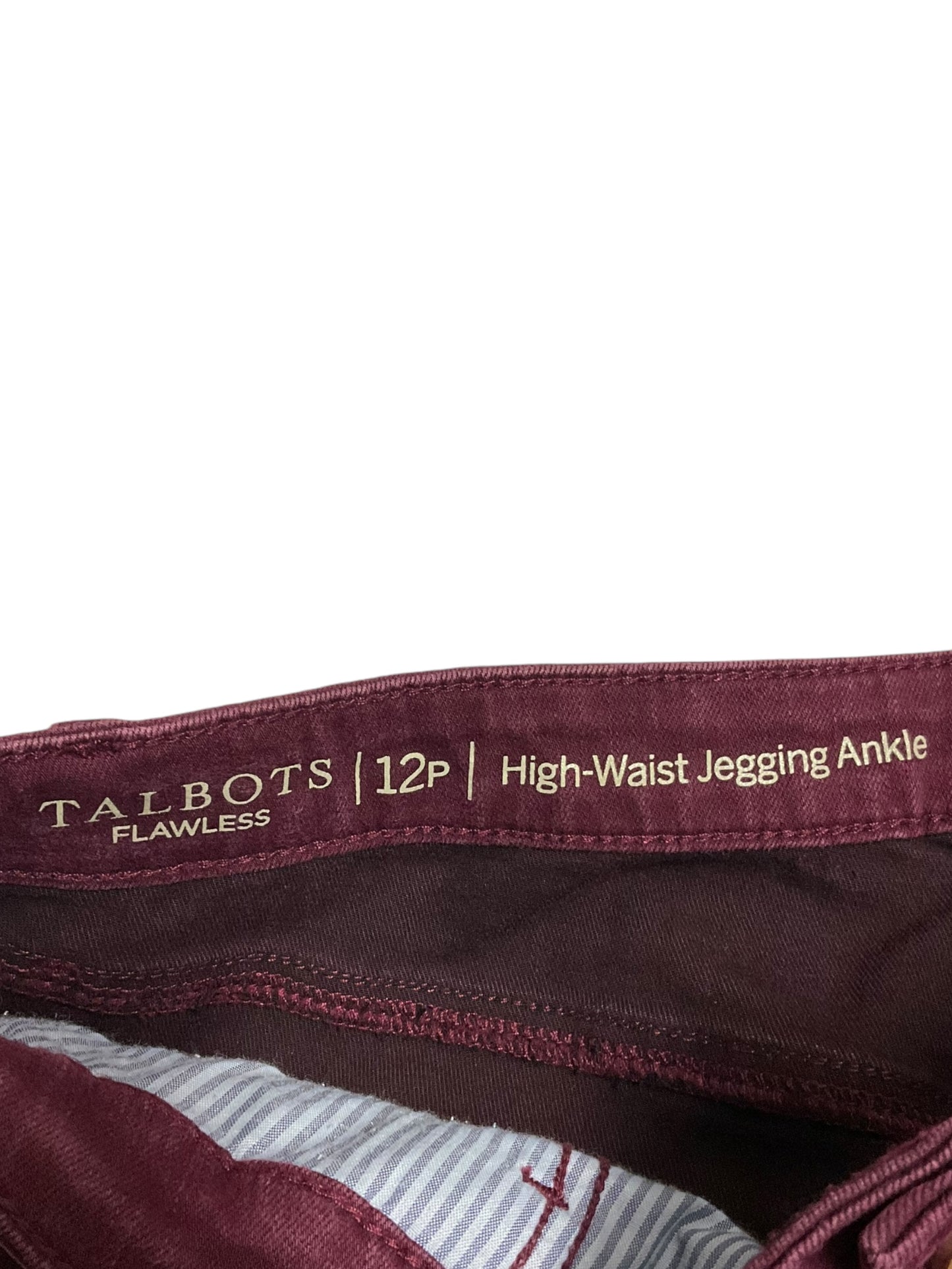 Jeans Skinny By Talbots In Purple, Size: 12petite