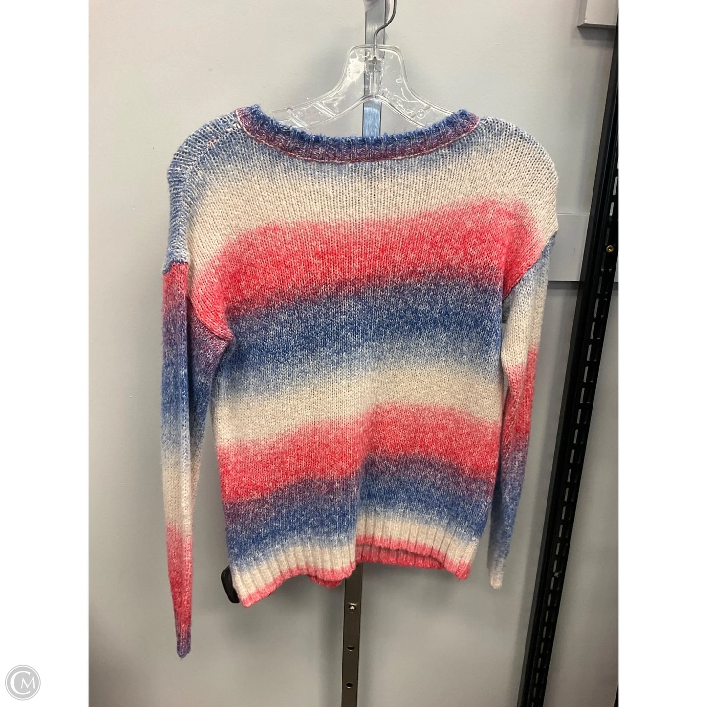 Sweater By Loft In Blue Red & White, Size: Xs