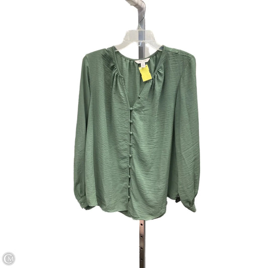 Top Long Sleeve By Nine West In Green, Size: Xl