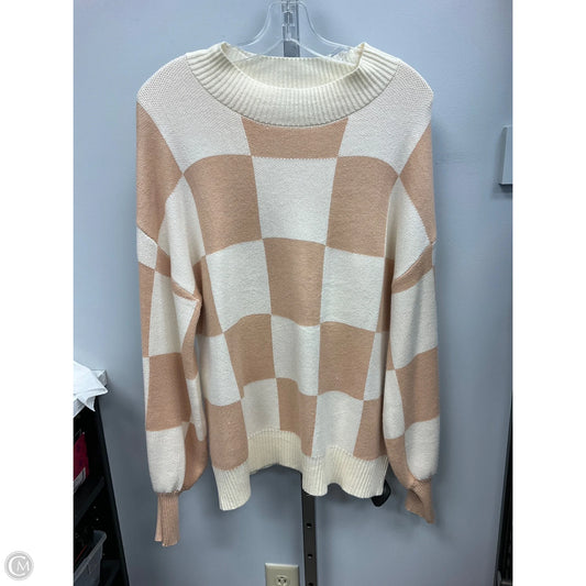 Sweater By Clothes Mentor In Cream, Size: L