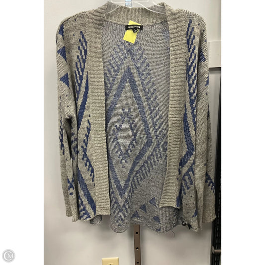 Sweater Cardigan By Clothes Mentor In Blue & Grey, Size: L