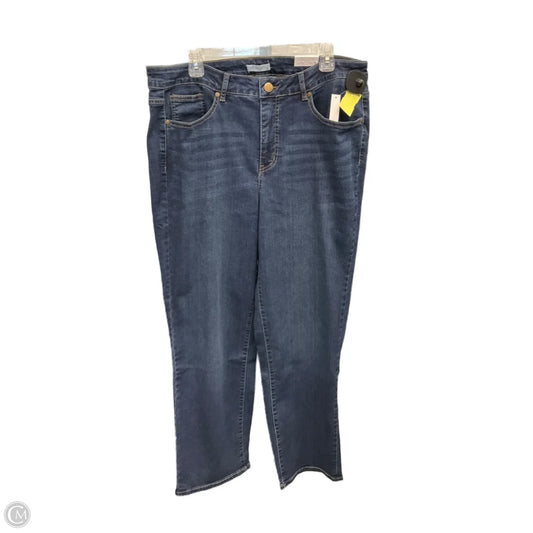 Jeans Straight By Westport In Blue Denim, Size: 16
