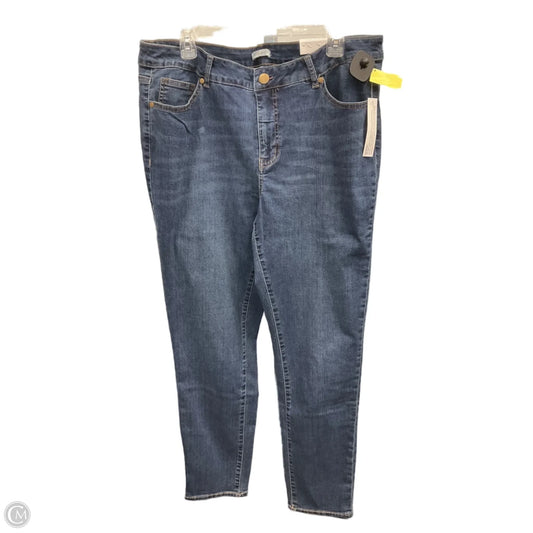 Jeans Skinny By Westport In Blue Denim, Size: 16