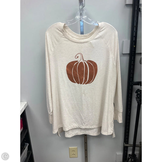Top Long Sleeve By Clothes Mentor In Cream, Size: Xl