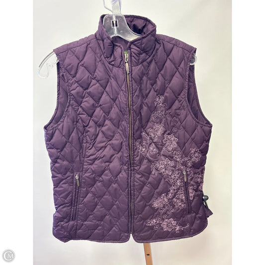 Vest Puffer & Quilted By Eddie Bauer In Purple, Size: M