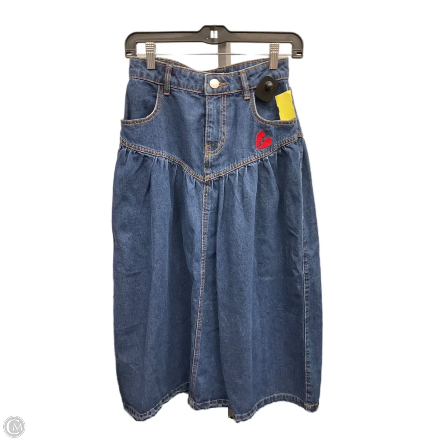 Skirt Maxi By Kimichi Blue In Blue Denim, Size: S