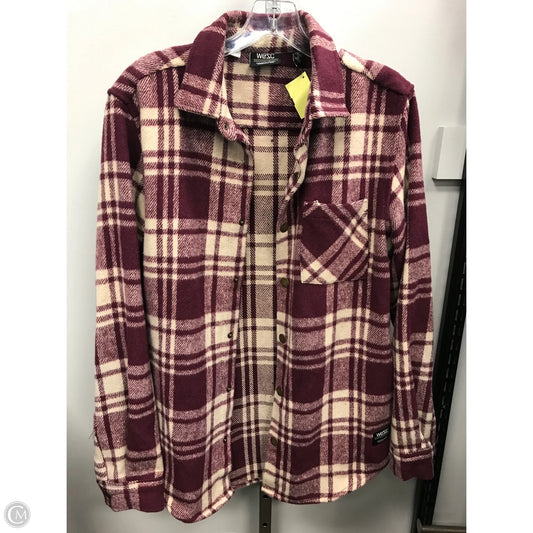 Jacket Shirt By Clothes Mentor In Plaid Pattern, Size: M