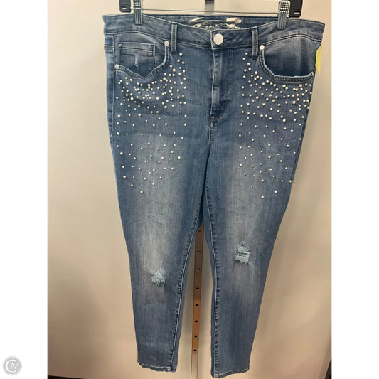 Jeans Skinny By Seven 7 In Blue Denim, Size: 16