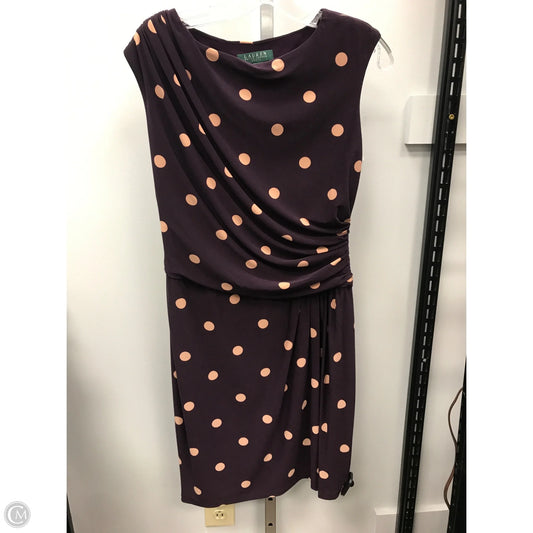 Dress Casual Midi By Lauren By Ralph Lauren In Polkadot Pattern, Size: 10p