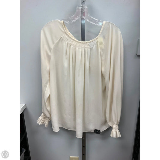 Top Long Sleeve By Banana Republic In Cream, Size: M