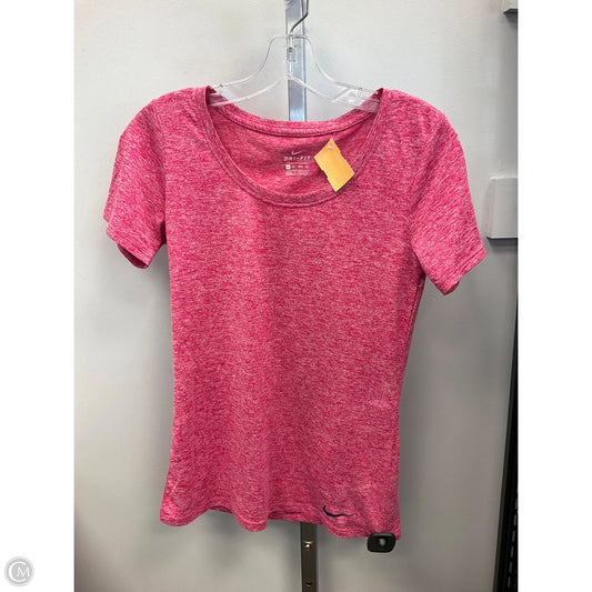 Athletic Top Short Sleeve By Nike In Pink, Size: Xs