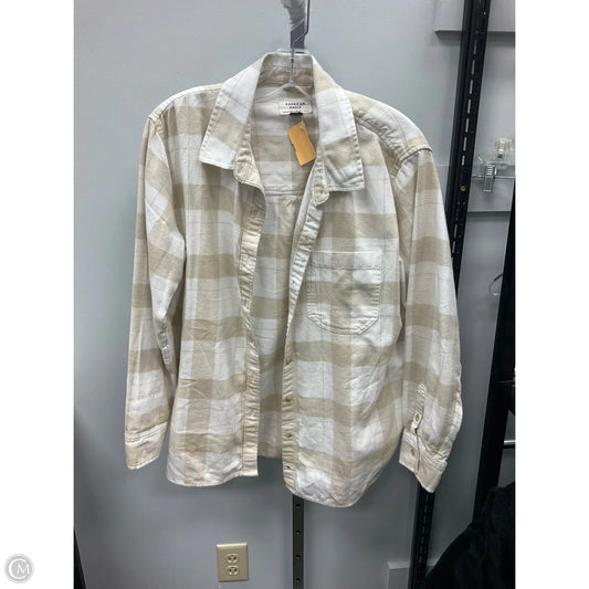 Top Long Sleeve By American Eagle In Cream, Size: M