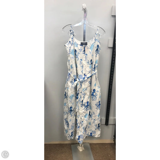 Dress Casual Maxi By Clothes Mentor In Blue & White, Size: Xxl