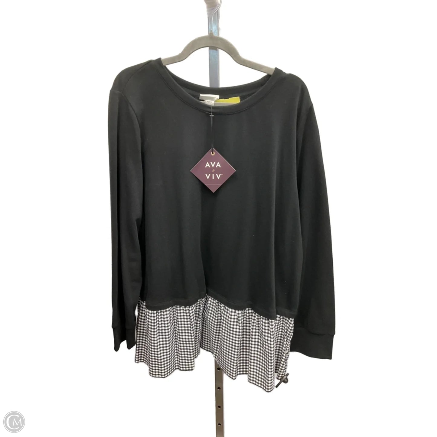 Top Long Sleeve By Clothes Mentor In Black, Size: 2x