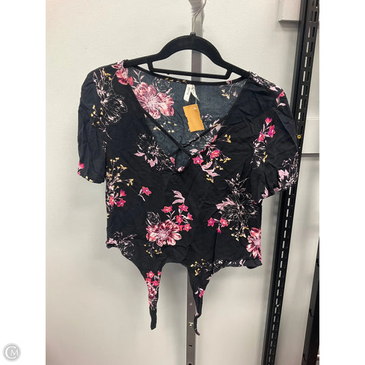Top Short Sleeve By Mudd In Black, Size: Mp