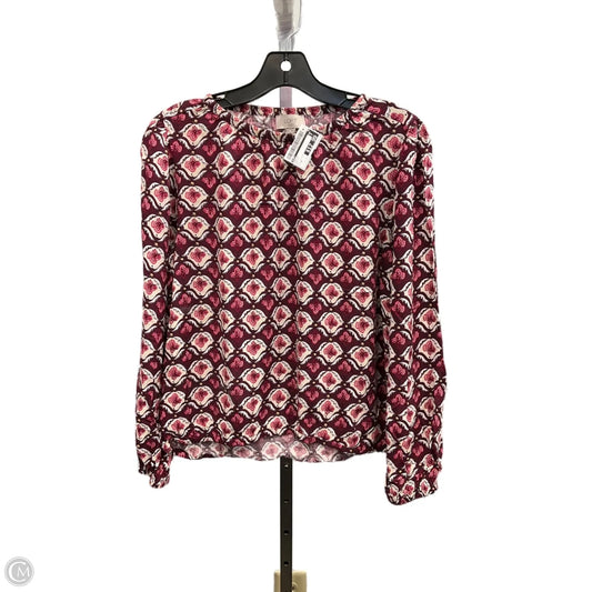Top Long Sleeve By Loft In Multi-colored, Size: M