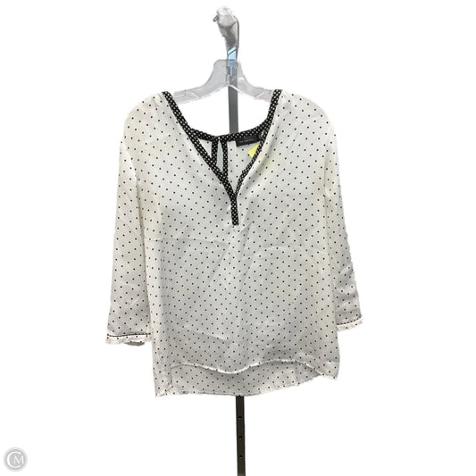 Top Long Sleeve By Clothes Mentor In Black & White, Size: M