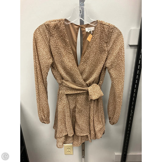 Romper By Japna In Tan, Size: S