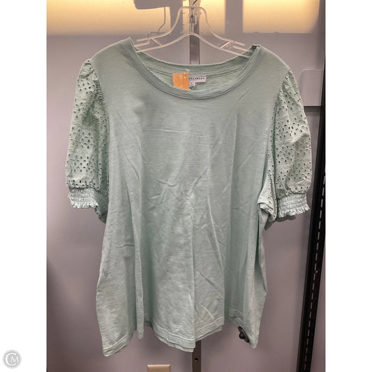 Top Short Sleeve By Jane And Delancey In Green, Size: 1x