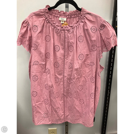 Top Short Sleeve By Ana In Pink, Size: 2x