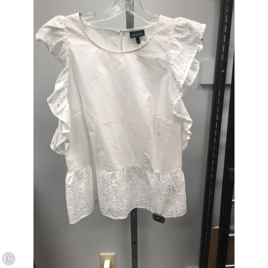 Top Sleeveless By Who What Wear In White, Size: L