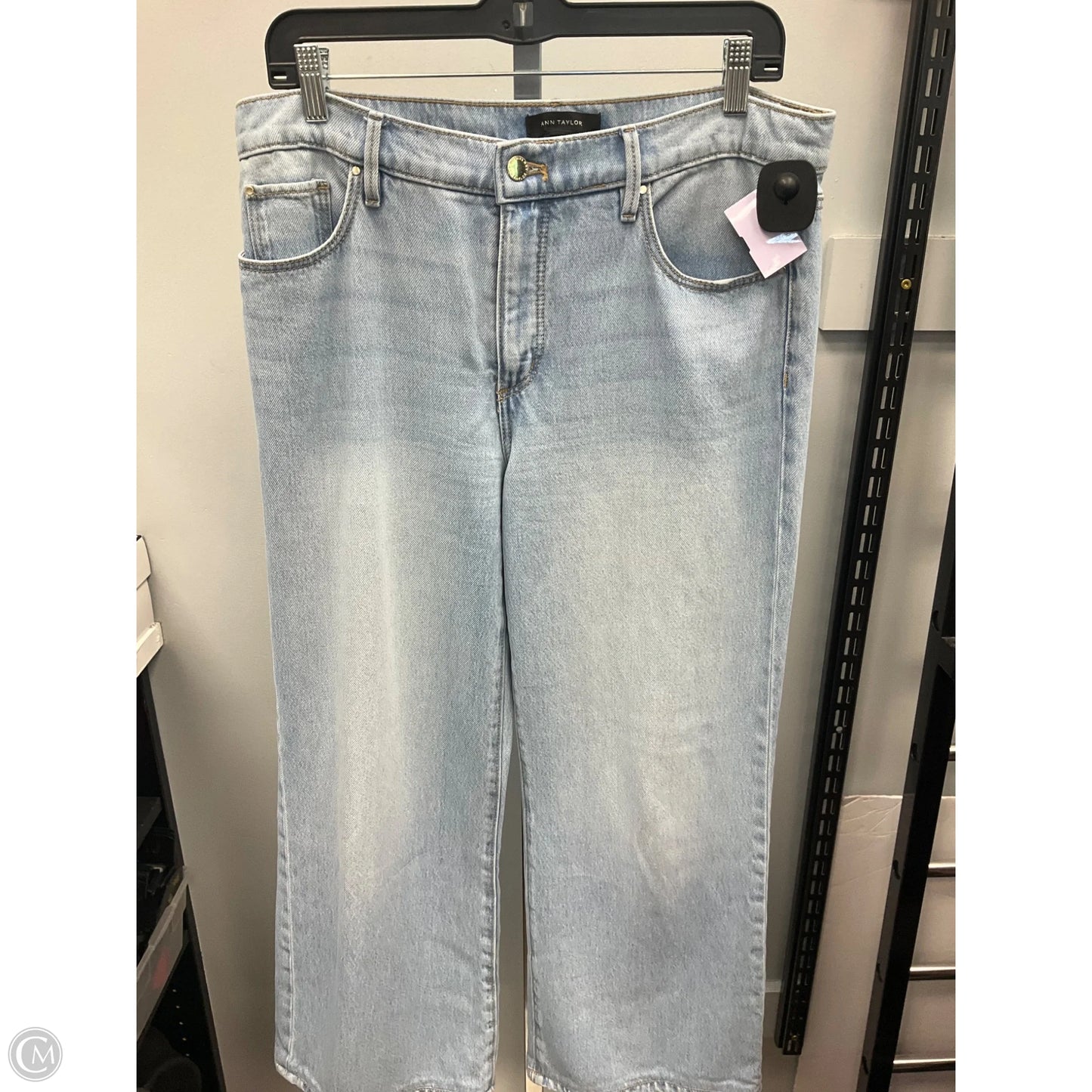 Jeans Wide Leg By Ann Taylor In Blue Denim, Size: 8
