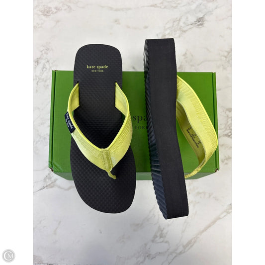 Sandals Designer By Kate Spade In Black & Green, Size: 8