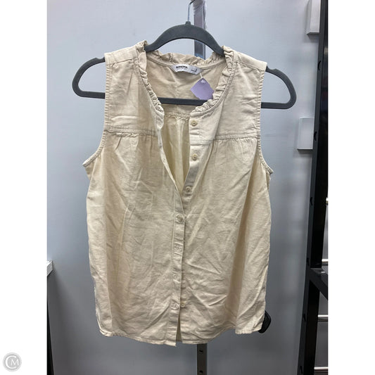 Top Sleeveless By Sonoma In Cream, Size: S