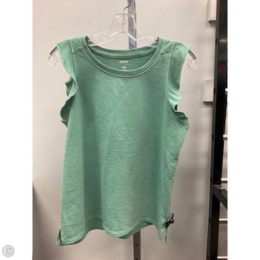 Top Sleeveless By Sonoma In Green, Size: M