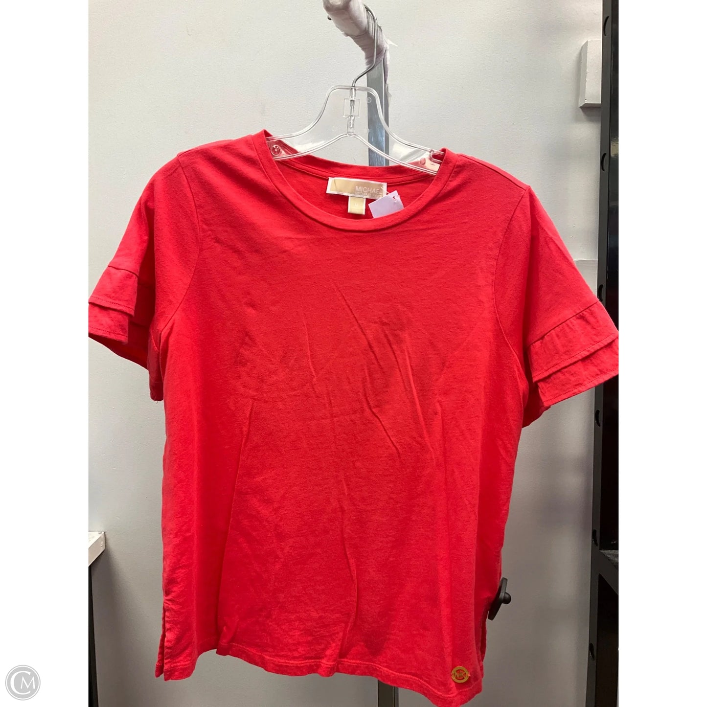 Top Short Sleeve By Michael By Michael Kors In Red, Size: M