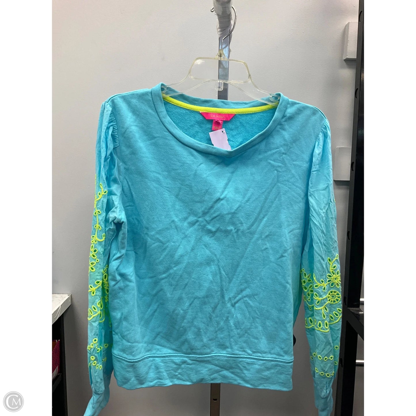 Top Long Sleeve Designer By Lilly Pulitzer In Blue, Size: S
