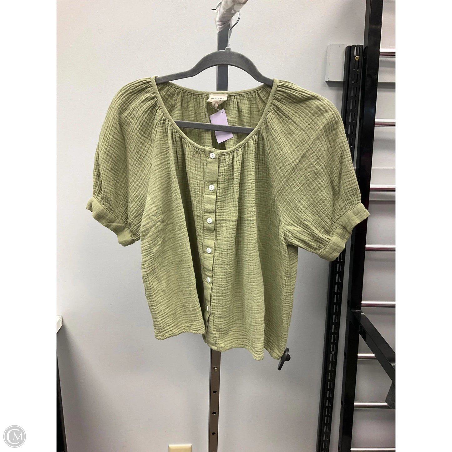 Top Short Sleeve By Clothes Mentor In Green, Size: S
